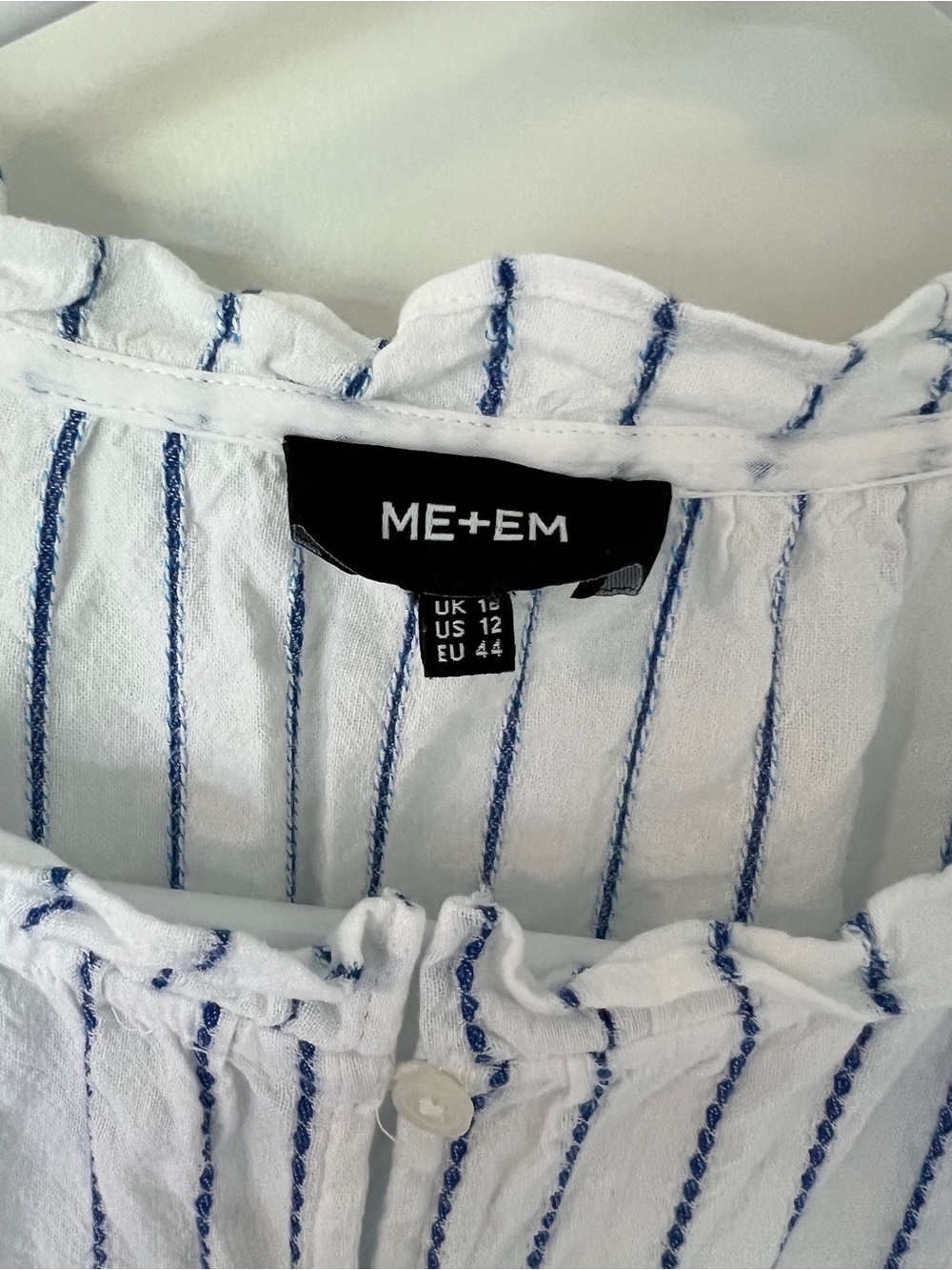 ME+EM Women's Striped Swing Tiered Mini Dress Size 12 - Picture 3 of 12